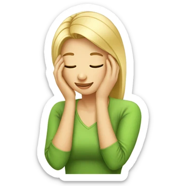 Blonde girl facepalm sticker
