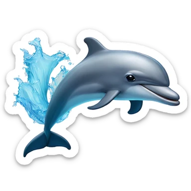 Dolphin in the sea sticker