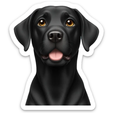 Black British Labrador  sticker