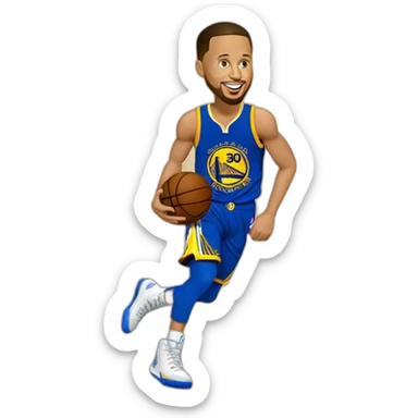 Steph curry qui met un trois points sticker