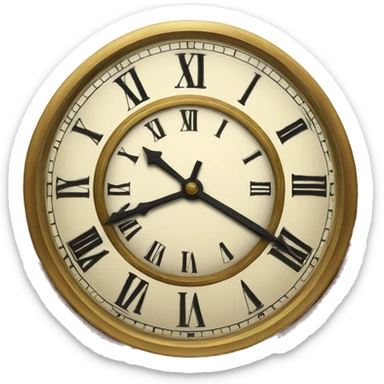 vintage clock sticker
