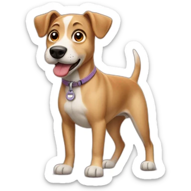 Dog with nipples sticker