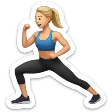 Scandinavian Girl doing hiit sticker