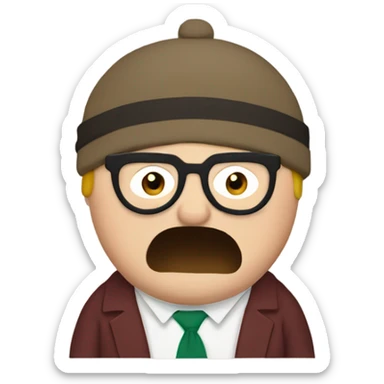 Eric cartman hitting a geek bar sticker