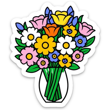  Big beautiful Bouquet of flowers  sticker