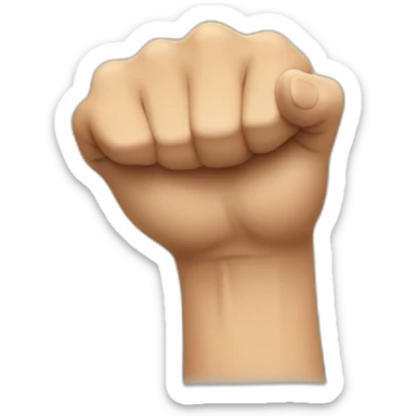 thumbs being covered by a fist sticker