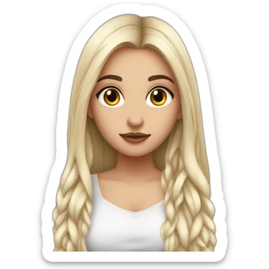 pretty mysterious albanian girl with ear piercings and black long hair  sticker