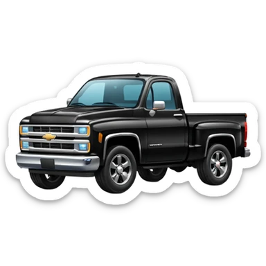 Black Chevy Truck sticker