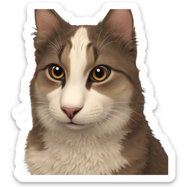 realistic cat portrait close up sticker