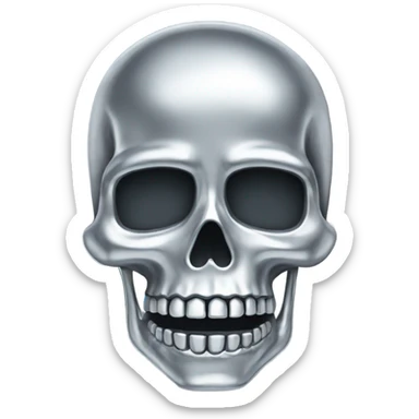 Skeleton made out of chrome. sticker