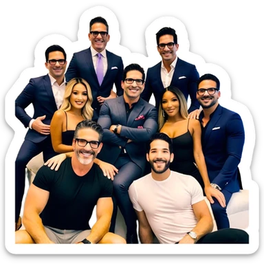Grant Cardone, Tai Lopez, Josh King Madrid, Alex Hormozi, Iman Gadzhi, Daniel G, Dan Lot, Branden Condy, Patrick Bet-David, Dan Henry, Luke Belmar, Shelby Sapp, Leila Hormozi, Tefi Valenzuela, business, influencers, friends, rich millionaire success lifestyle, private jet , supercars, success, sales, money, mentor, keynote speaker sticker