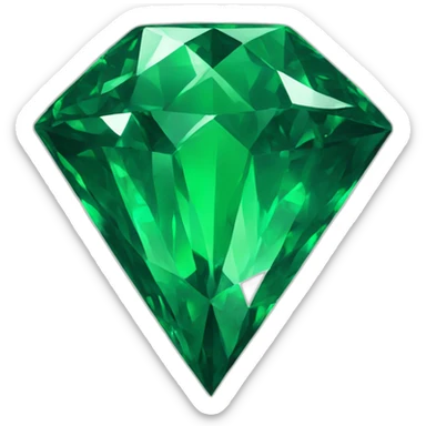 Green diamond sticker