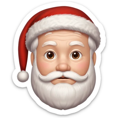 Cinematic Realistic Portrait, depicted with lifelike skin texture Santa Claus sticker