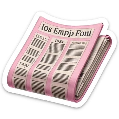 pink newspaper sticker