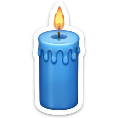 blue candles sticker