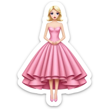 Pink haute couture dress  sticker