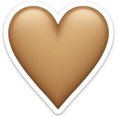 Light brown heart  sticker
