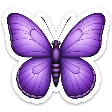 Emoji de una mariposa 🦋 ( pero morada ) sticker