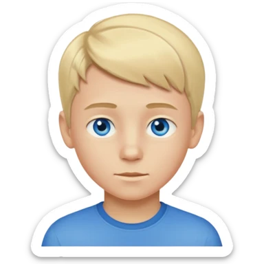 Sarışın kısa boylu 11 yaşında yakışıklı çocuk sticker
