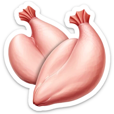 two raw chicken breasts sticker
