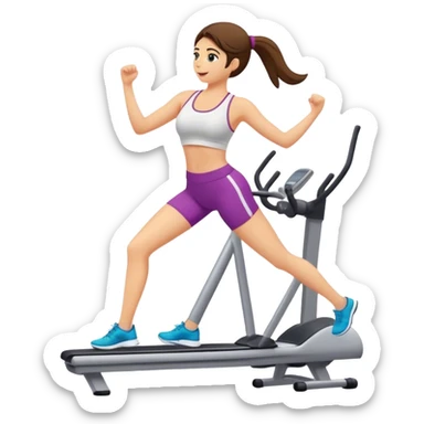 Chica haciendo ejercicio  sticker