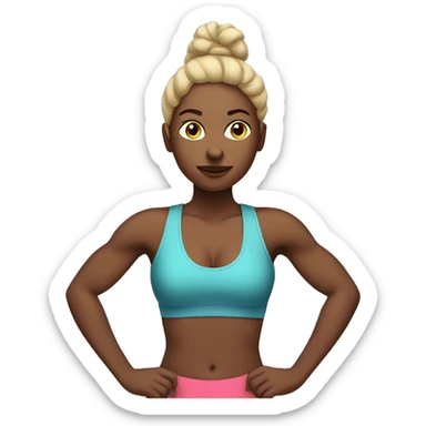 strengh excercise women sticker