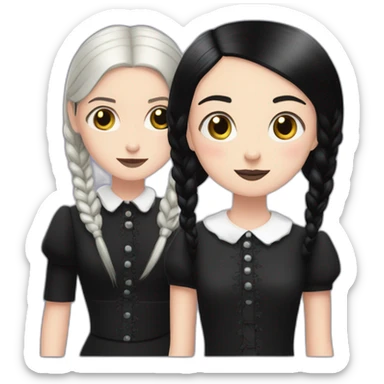wednesday addams and enid sinclair sticker
