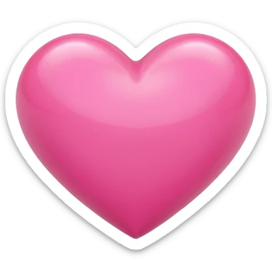 A heart that expresses a deep love for someone. With a pink style. And a 3d look sticker