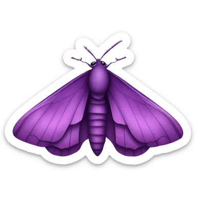 Daddy valentin purple big moth sticker