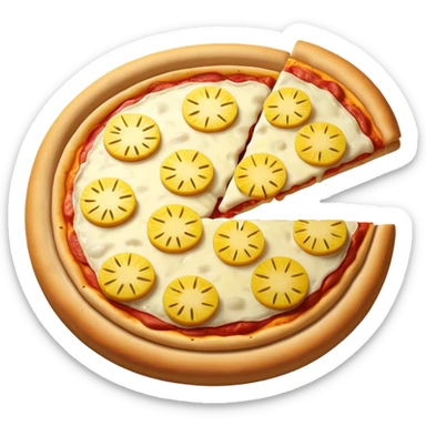 Pizza and pineapple  sticker