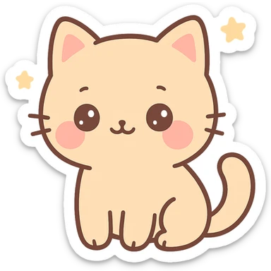 blush, kawaii style, cute expression, rosy cheeks sticker