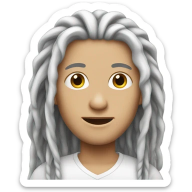 white person with dreads sticker