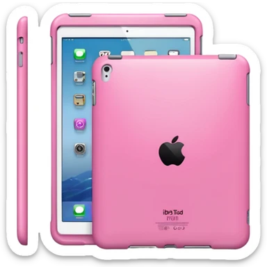 Make a iPad with pink case sticker