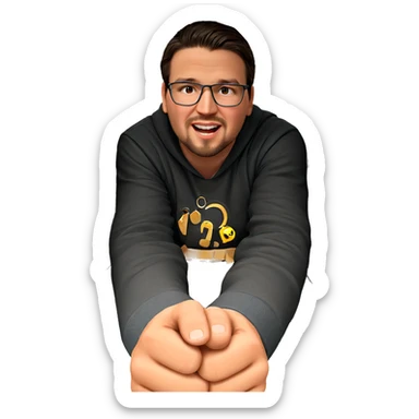 boy in a cardboard box sticker