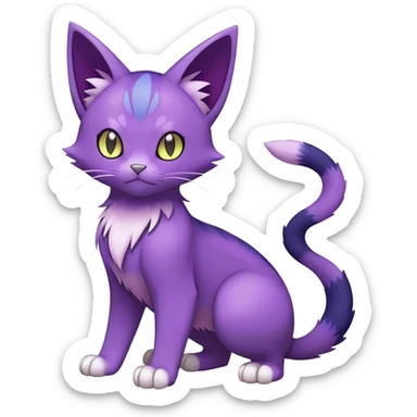Purrloin-Delcatty-Pokémon-Fakémon-hybrid-creature (full body) sticker