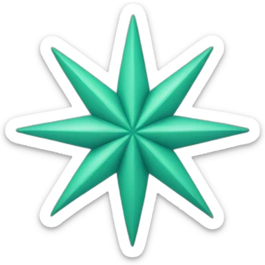 eight pointed star sticker