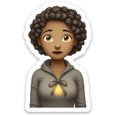 white girl strangling her own neck  sticker