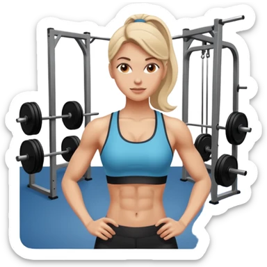 Academia treino  mulher  sticker