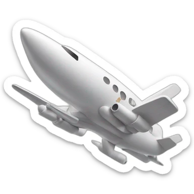 An aeroplane with toilet paper hanging on the back ￼ sticker