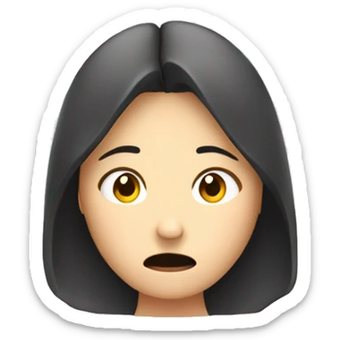 frustrated woman with hands on her head, ASIAN sticker