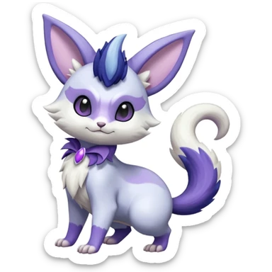 Shiny Furret-Absol-Meowstic-Mienshao-Espeon-Hybrid (Full body) sticker