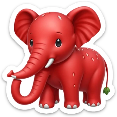 Strawberry elefant but red sticker