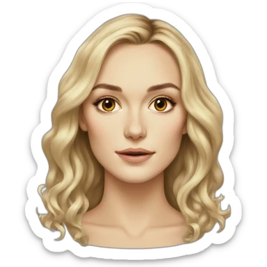 Blonde Keira knightley sticker