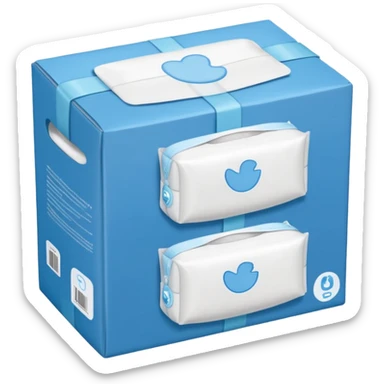 Diaper package sticker