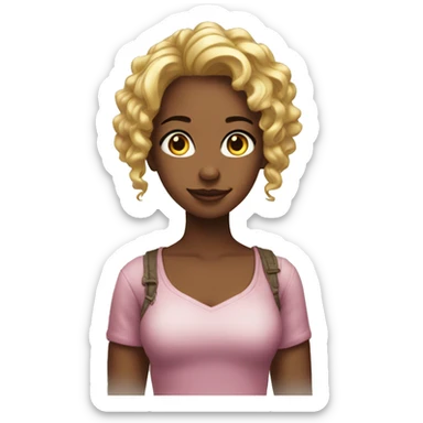 pretty cool amazing girl sticker