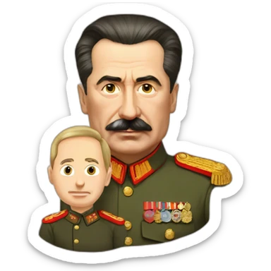 stalin with putin sticker