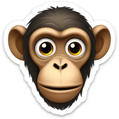 monkey face with him trying to speak sticker