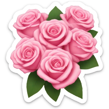 pink roses in a bouquet  sticker