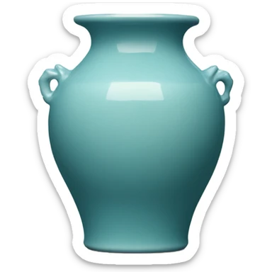 blue celadon ceramic vase sticker