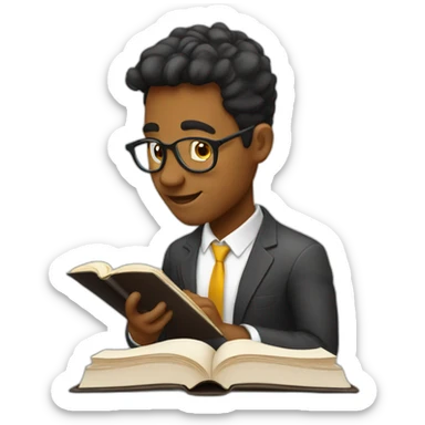 entrepreneur reading a book sticker
